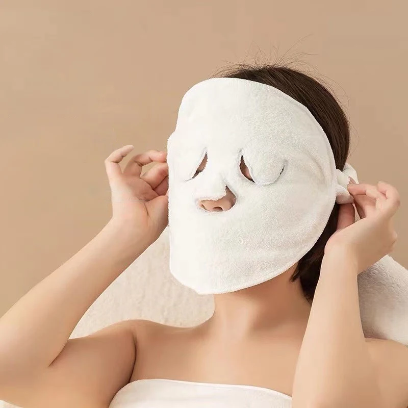Luxury White Moisturizing Facial Towel for Beauty Salons - Image 2